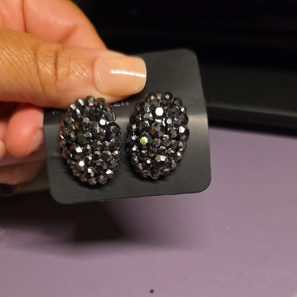 BUNDLE ANY 2, PAY ONE PRICE. Black Crystal Earrings